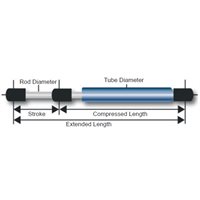 WHITECAP G-3360C GAS SPRING 15in - 60lb