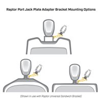 MINN KOTA RAPTOR PORT SIDE 6in WHITE JACK PLATE BRACKET