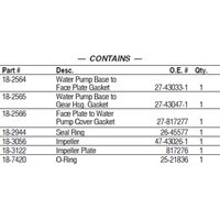 SIERRA MARINE 18-3214 MERCURY & MERCRUISER IMPELLER REPAIR KIT 