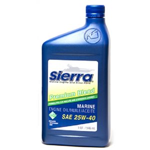 SIERRA MARINE 18-9400-2 25W40 FOUR STROKE OIL - 1 QUART - SOLD AS EACH, 12 QUARTS PER CASE