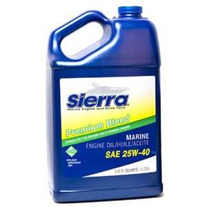 SIERRA MARINE 18-9400-4 25W40 FOUR STROKE OIL - 5 QUART JUG, SOLD AS EACH, 4 JUGS PER CASE