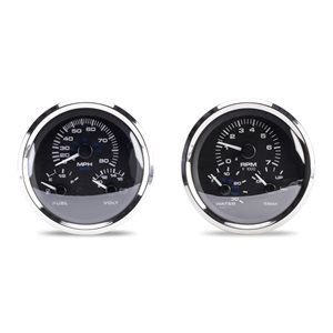 SIERRA 20000P PREMIER STAINLESS SERIES 5" MULTI-FUNCTION GAUGE KIT - FITS MERCURY & YAMAHA OUTBOARDS