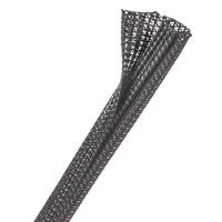 F6N0.38 BLACK 75ft X 3 / 8 INCH SPLIT TECHFLEX EXPANDABLE SLEEVING