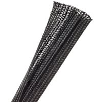 F6N0.75 BLACK 50ft X 3 / 4 INCH SPLIT TECHFLEX EXPANDABLE SLEEVING