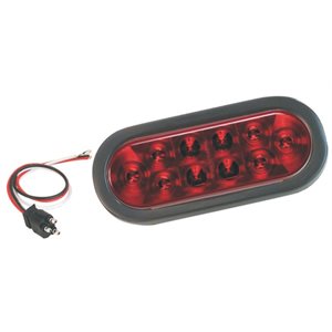 OPTRONICS STL72RK OVAL LED TAIL LIGHT WITH GROMMET & PLUG