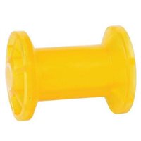 TIE DOWN 86284 4 INCH YELLOW SPOOL TYPE KEEL ROLLER - FITS 5 / 8 INCH SHAFT