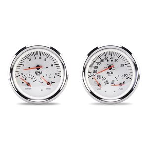 SIERRA 21000P WHITE SERIES 5" MULTI-FUNCTION GAUGE KIT - FITS MERCURY & YAMAHA OUTBOARDS