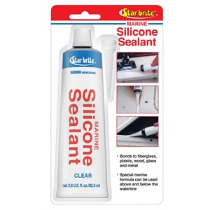 STARBRITE 82102 CLEAR SILICONE - 2.8 oz TUBE