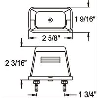 OPTRONICS LP41CS6 LICENSE PLATE LIGHT - STUD MOUNT