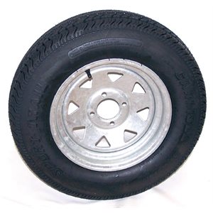 TREDIT TIRE & WHEEL ST175 / 80D13C TIRE ON 4 HOLE SPOKED GALVANIZED WHEEL