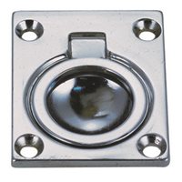 PERKO 0841DP0CHR SQUARE FLUSH RING PULL