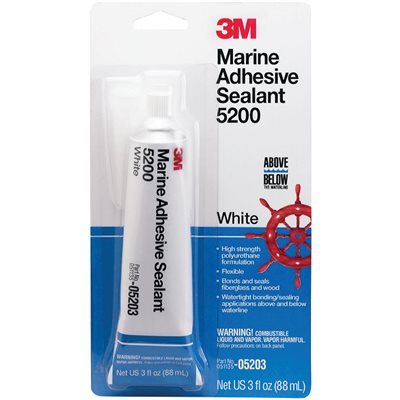 3M 05203 WHITE 5200 ADHESIVE SEALANT - 3oz TUBE