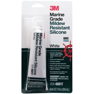 3M 08017 WHITE MARINE GRADE SILICONE - 3oz TUBE