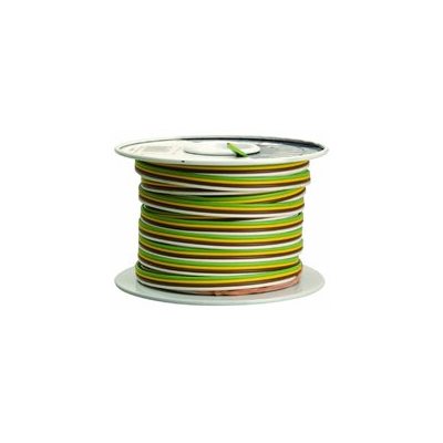 DEKA 02915 14 GAUGE WHITE, BROWN, YELLOW & GREEN PARALLEL WIRE - 100ft ROLL 