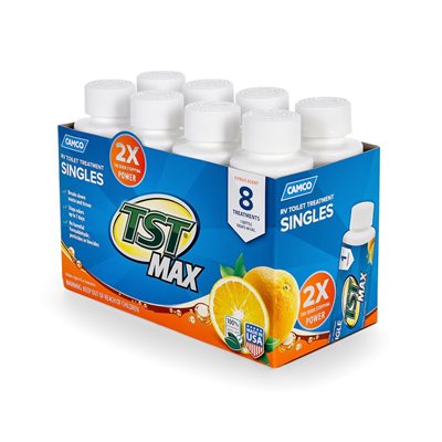 CAMCO 41191 TST ORANGE SINGLES - (8) 4oz BOTTLES PER PACK