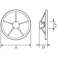 WHITECAP S-9002 STAINLESS STEEL STEERING WHEEL